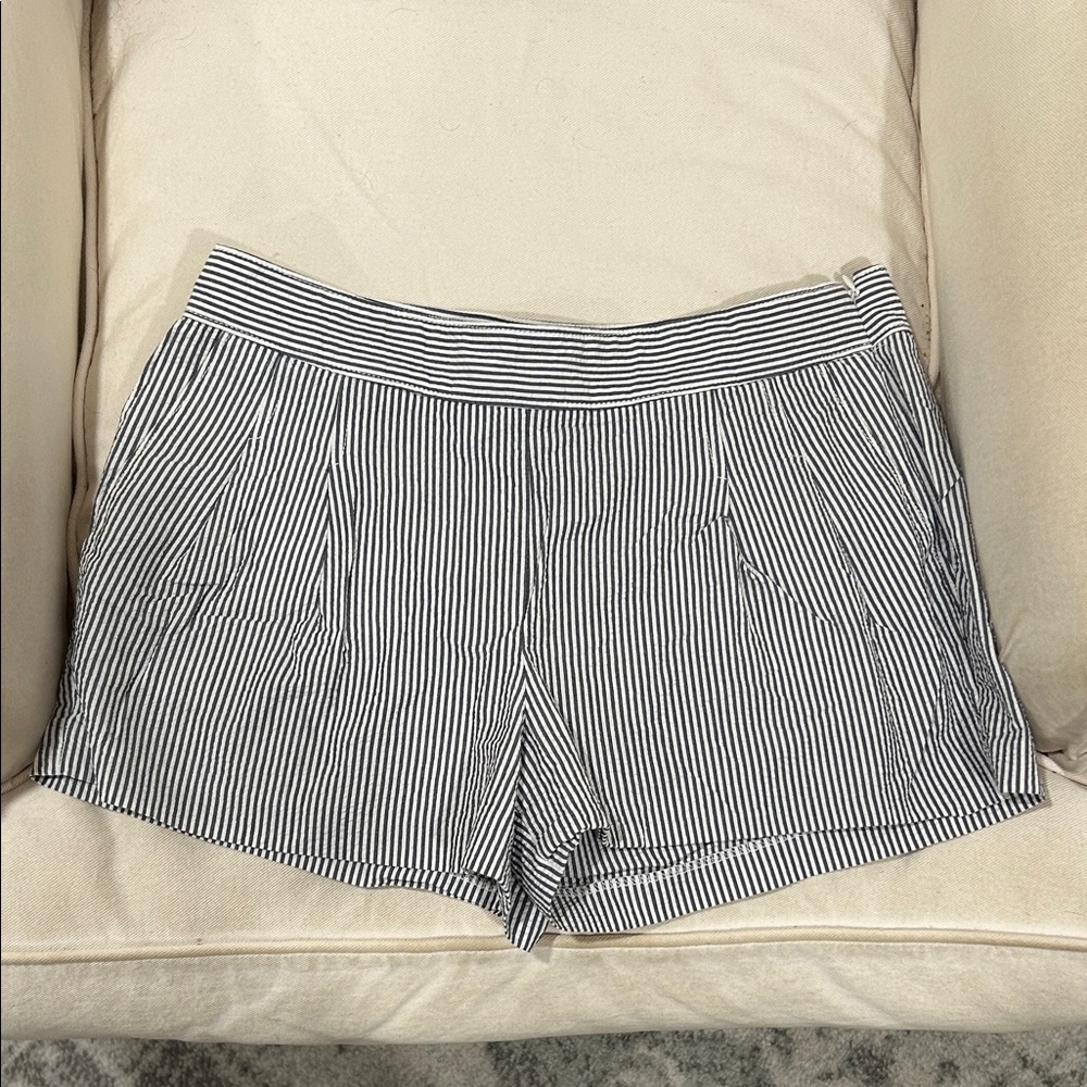 J. Crew Navy and White Striped Shorts